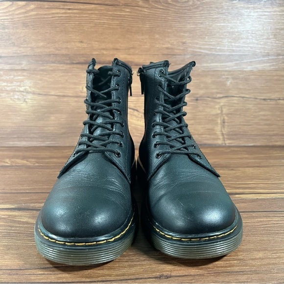 Dr. Martens DOCS Black Leather Lace Up Boots Shoes Women’s Size 5 - Picture 5 of 10